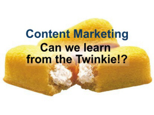 Twinkies and Content Marketing